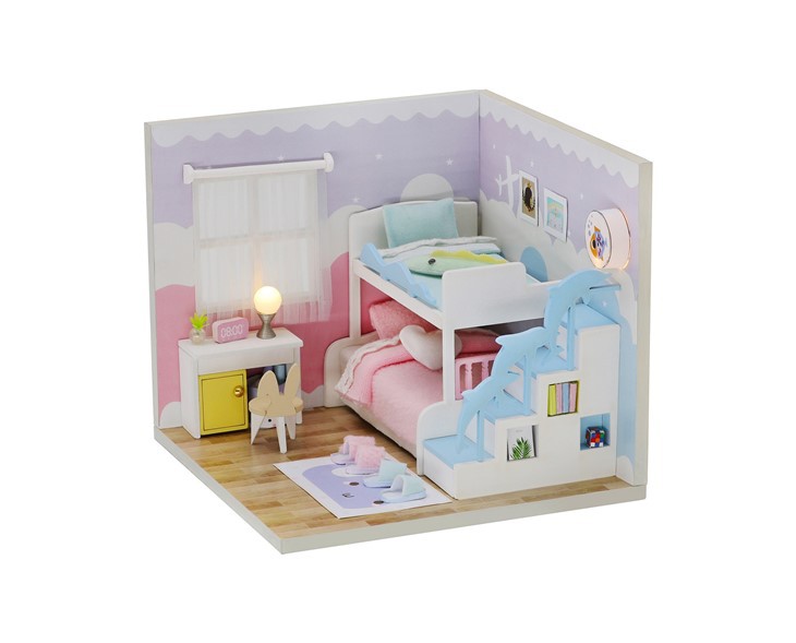Hongda Miniature Puzzles Diy Miniaturas Decoracion Doll House For Girls Model Toy